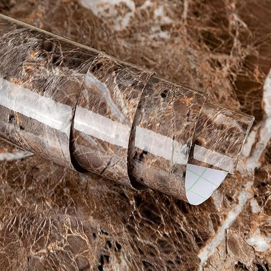 Brown Marble Self Adhesive Wallpaper | Waterproof PVC Contact Paper